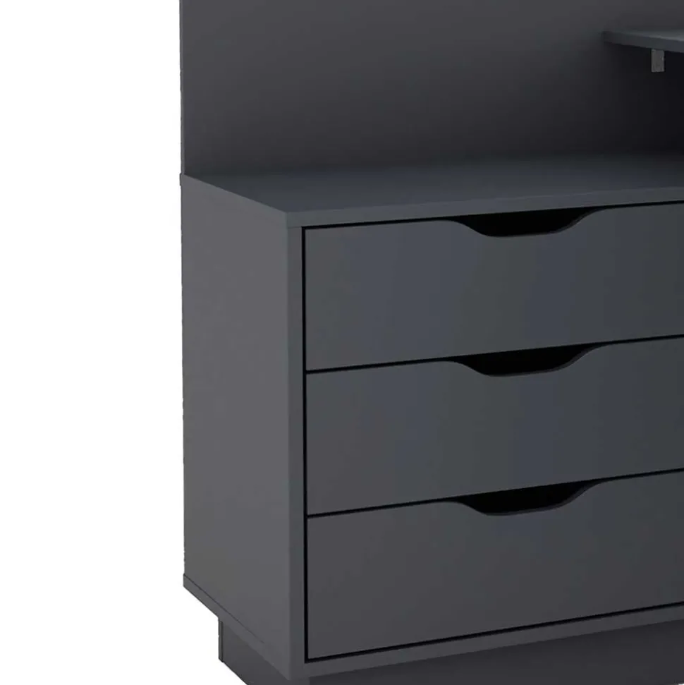 Winkelschreibtisch in Anthrazit - Korfu