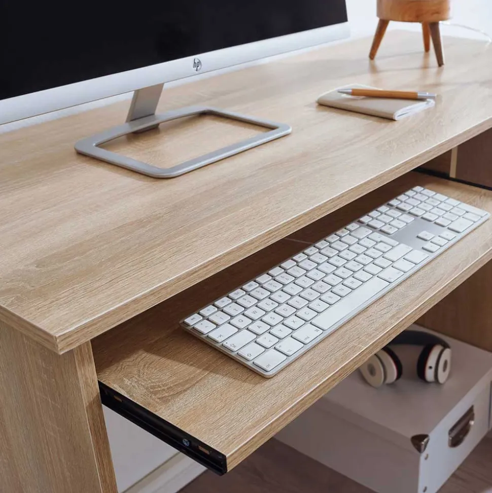 Winkelschreibtisch in Sonoma-Eiche - Mavricara