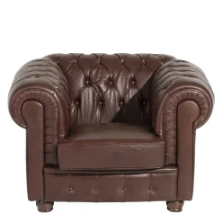 Wischleder Sessel in Braun - Cementa