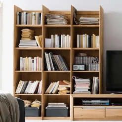 Wohnkombination Croconia aus Wildeiche Massivholz (dreiteilig)