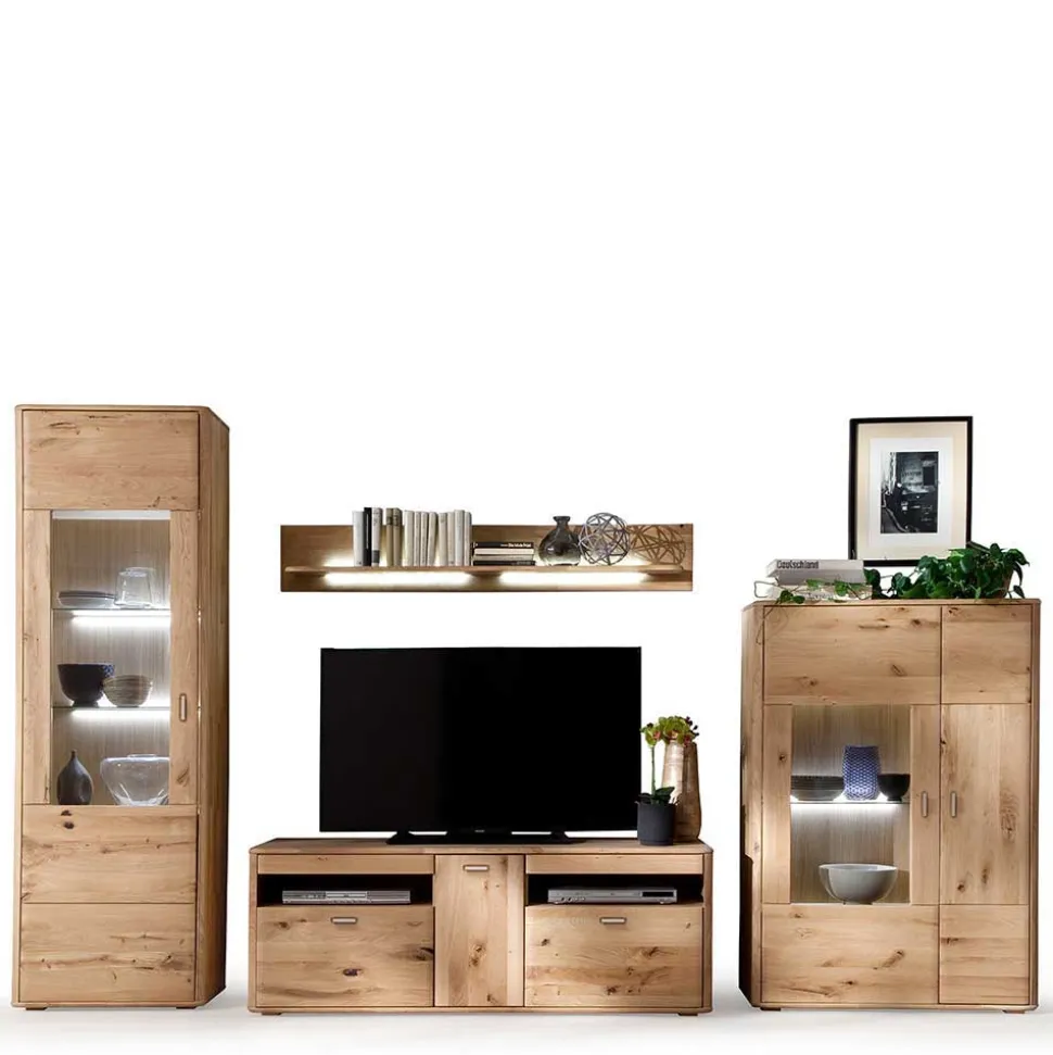 Wohnkombination in Eiche Bianco - Destal (vierteilig)