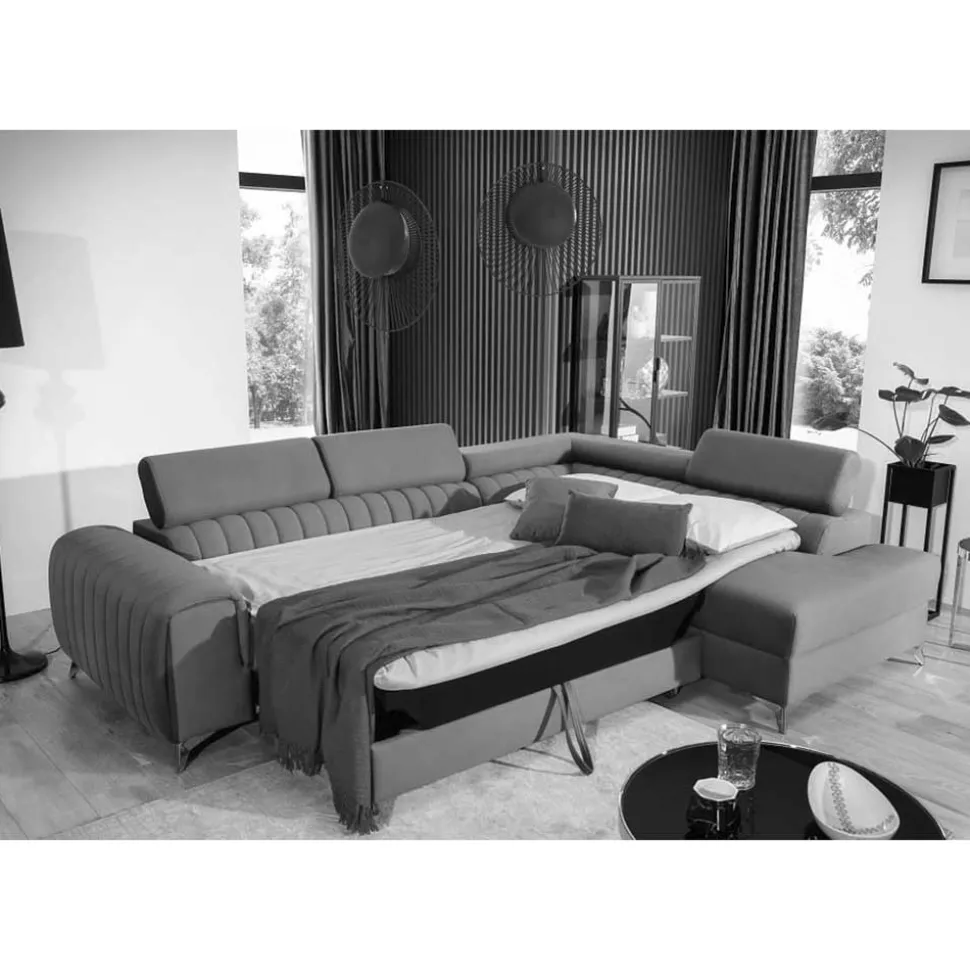 Wohnlandschaft mit Federkern und Bettfunktion - Wildsons