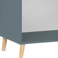 Wohnliches Aktenregal in Petrol Blau - Baiamare