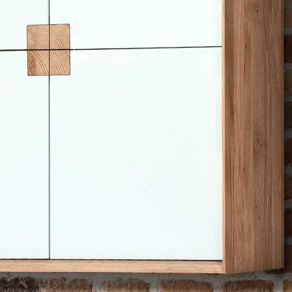 Wohnraum Hängeschrank in Weiß & Eiche - Julecas