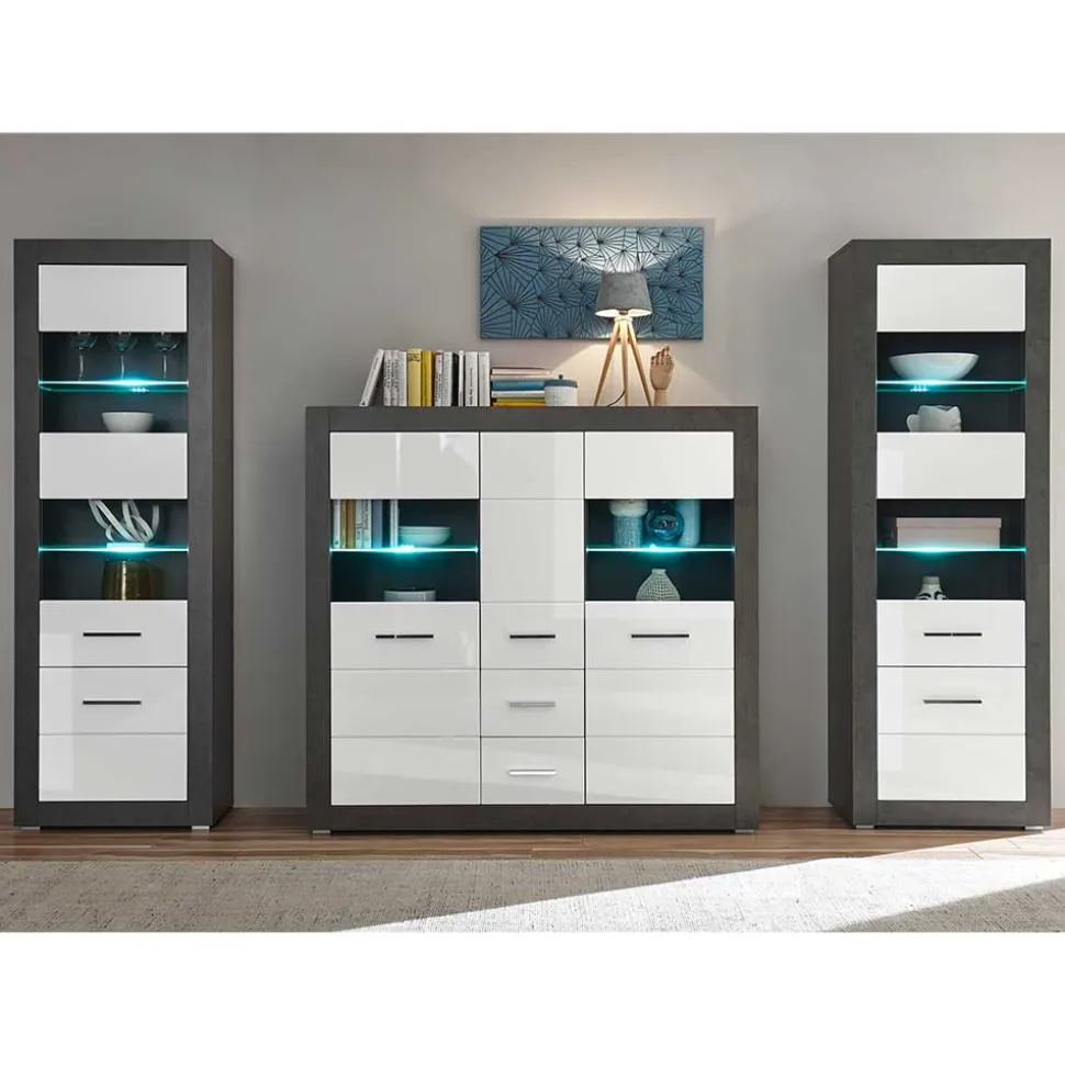 Wohnraum Schränke zweifarbig - Istensa (dreiteilig)