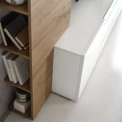 Wohnwand Antstellregal Alcamo in Eiche