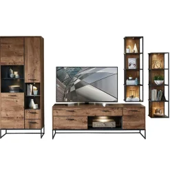 Wohnwand Designmöbel Set - Xindus (vierteilig)