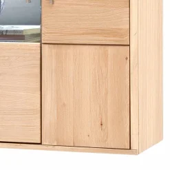 Wohnwand Hängevitrine in Eiche Bianco - Vernella