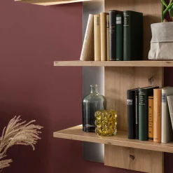 Wohnwand in Eicheoptik - Nikdus (vierteilig)