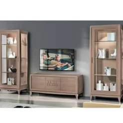 Wohnwand in Esche Dunkel - Lacruzira (dreiteilig)