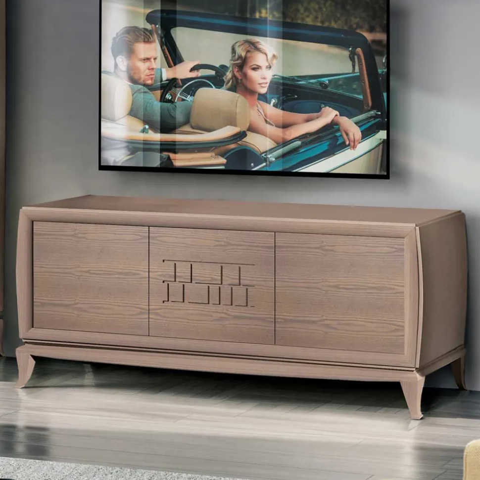 Wohnwand in Esche Dunkel - Lacruzira (dreiteilig)