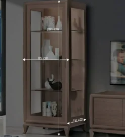 Wohnwand in Esche Dunkel - Lacruzira (dreiteilig)