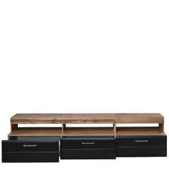 Wohnwand in Schwarz & Wildeiche - Kandu (fünfteilig)