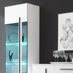 Wohnwand Jetongos in Hochglanz Weiß (dreiteilig)