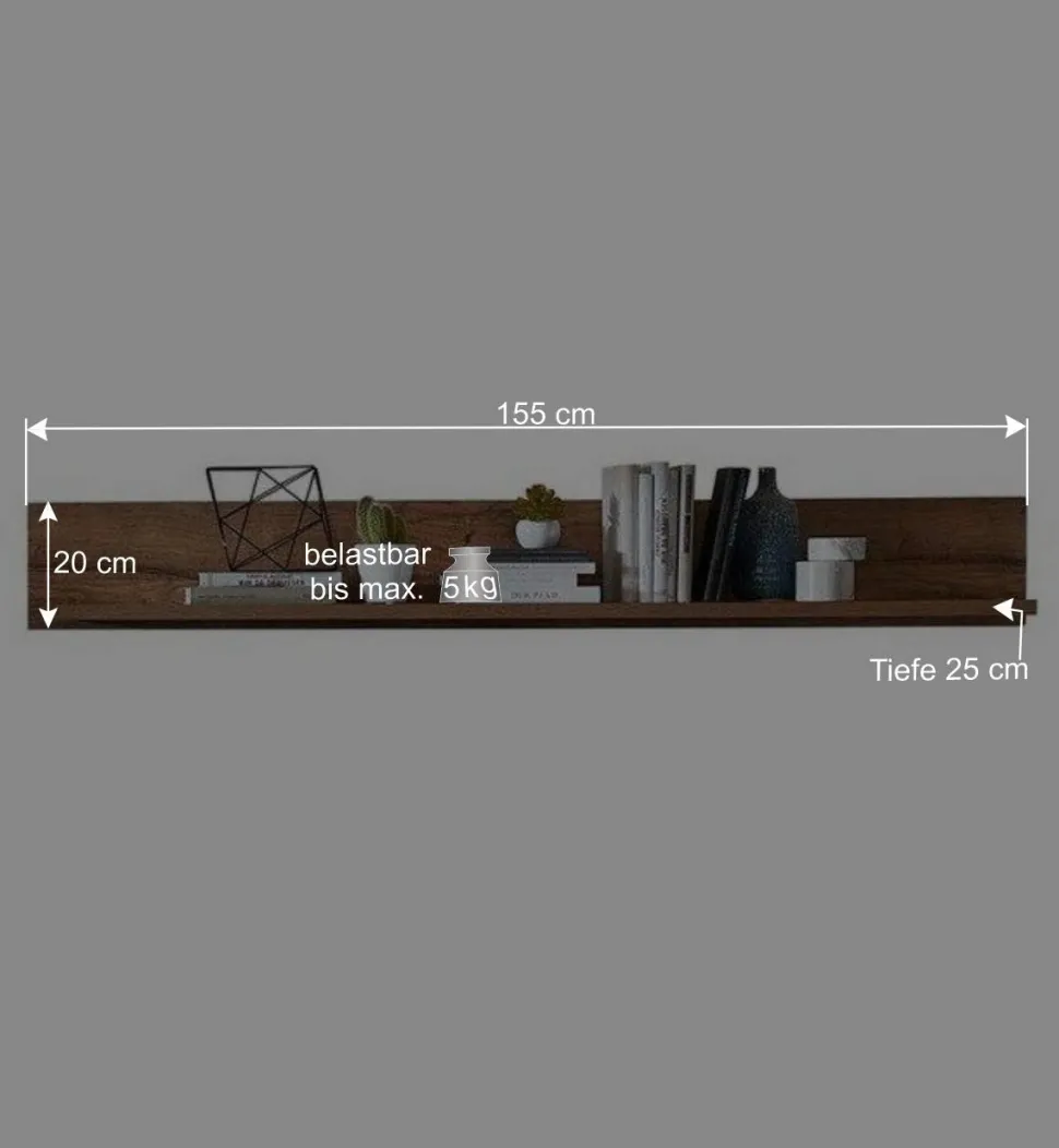 Wohnwand Möbel im Industrial Style - Xindus (dreiteilig)