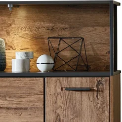 Wohnwand Möbel im Industrial Style - Xindus (dreiteilig)