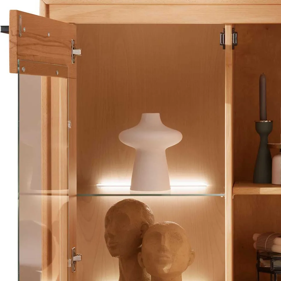 Wohnwand Möbelset aus Massivholz - Sarosca (vierteilig)