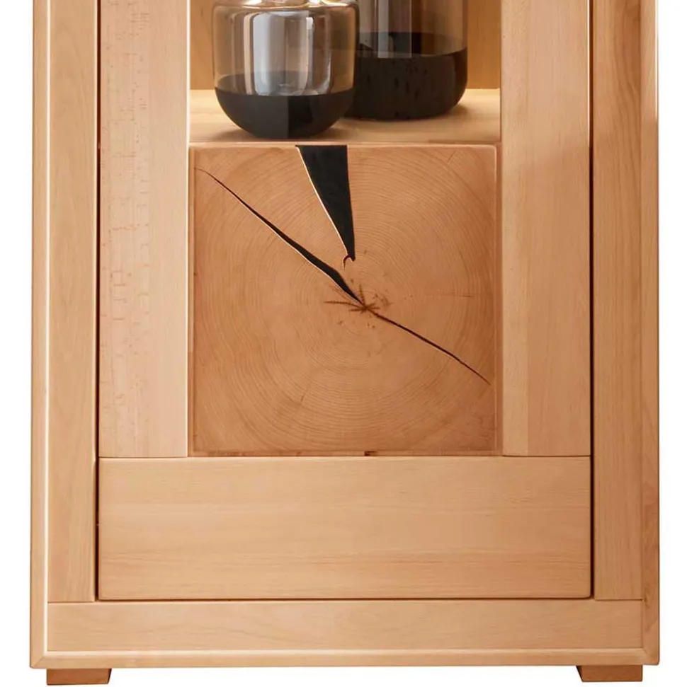 Wohnwand Möbelset aus Massivholz - Sarosca (vierteilig)