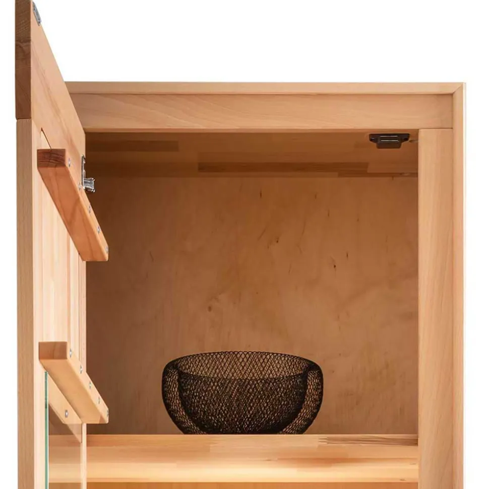 Wohnwand Möbelset aus Massivholz - Sarosca (vierteilig)