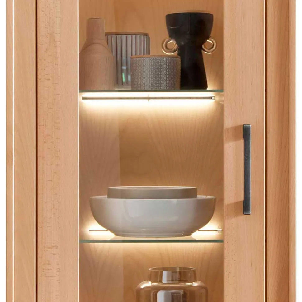 Wohnwand Möbelset aus Massivholz - Sarosca (vierteilig)