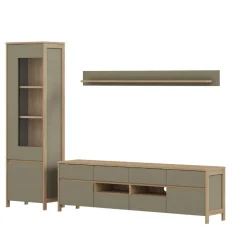 Wohnwand Möbelset in Eukalyptus - Promo (dreiteilig)