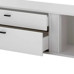 Wohnwand mit LED Licht Möbelset - Tirol (vierteilig)