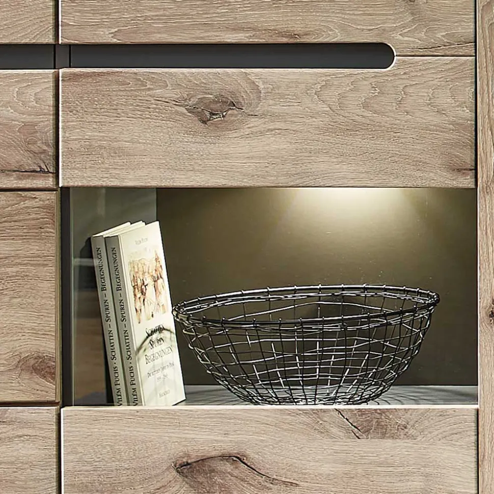 Wohnwand Schränke im Holzdekor - Zelio (dreiteilig)