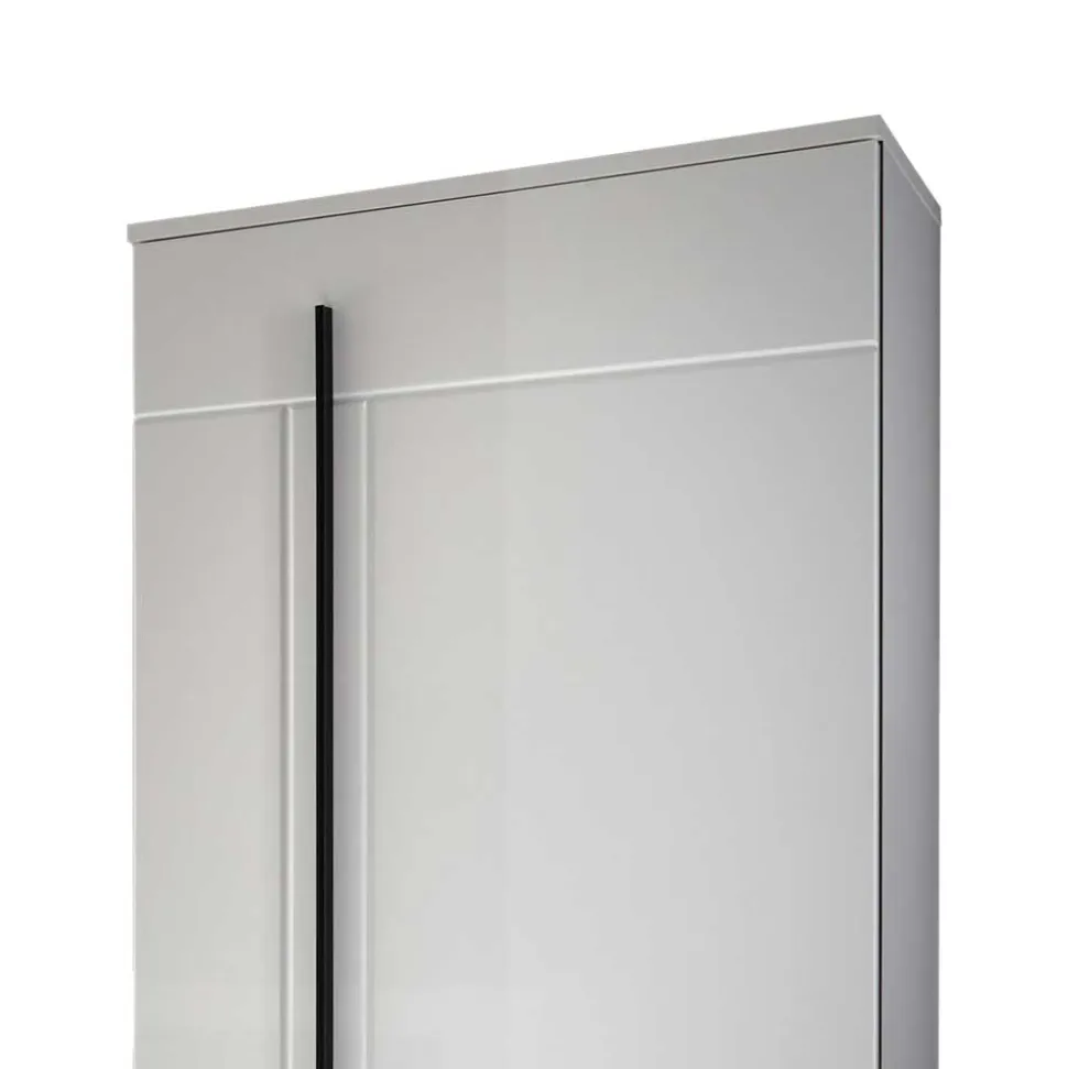 Wohnwand Seitenschrank Jetongos in Weiß Hochglanz