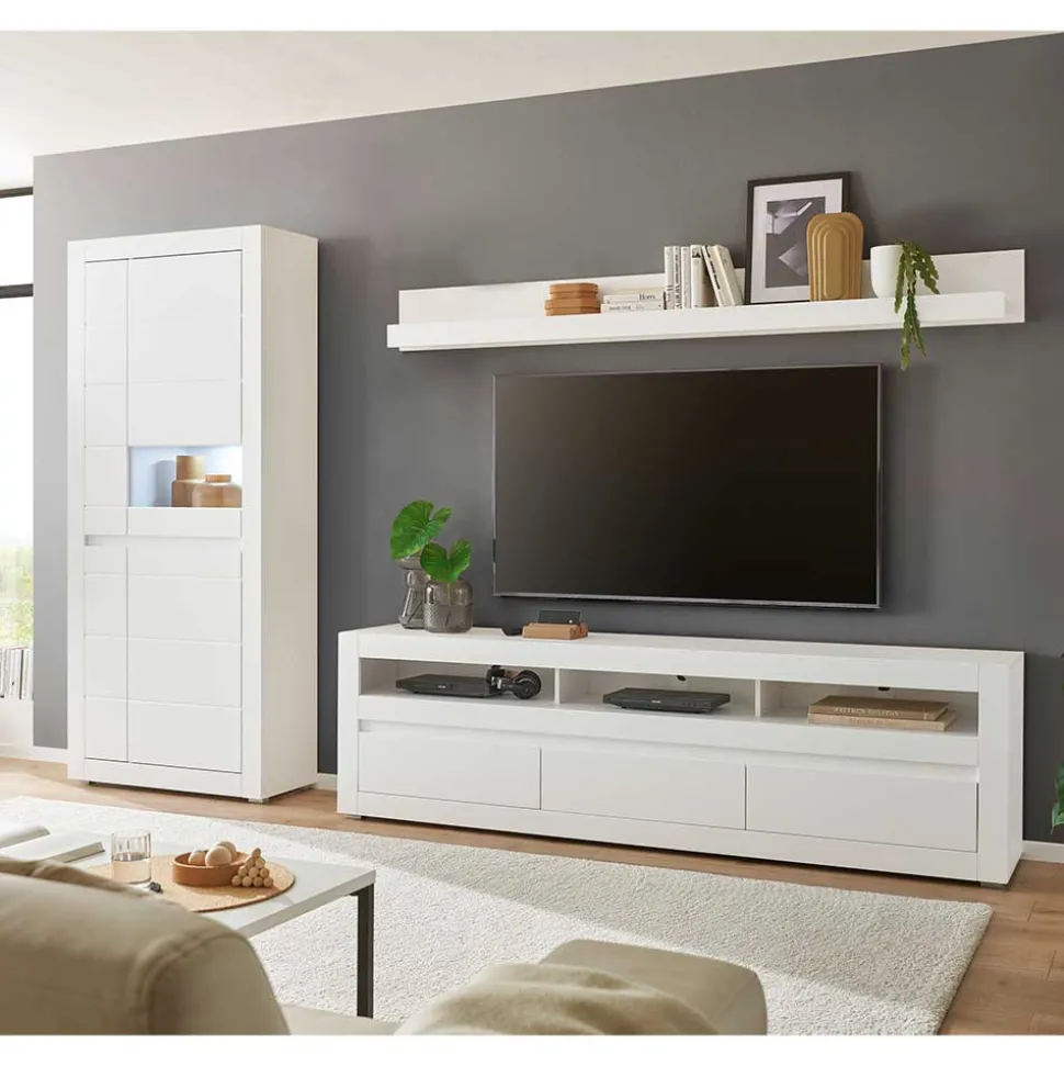 Wohnwand Set modern - Ilana (dreiteilig)