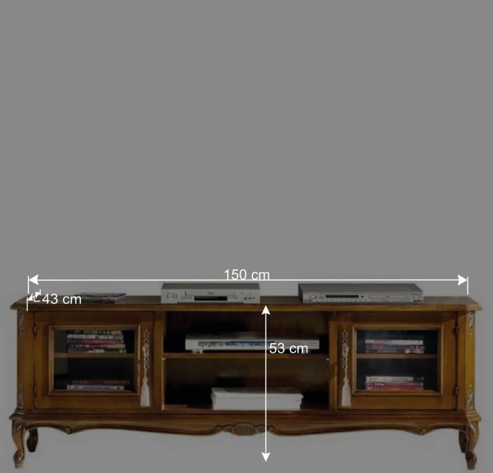 Wohnwand Vitrinen & TV Board - Carlenna (dreiteilig)