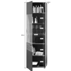 Wohnwand Wohnkombination - 251 cm breit - Lucios (dreiteilig)