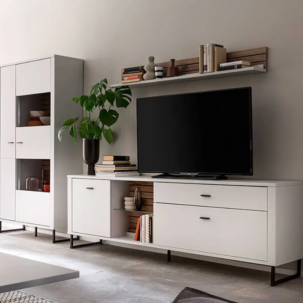 Wohnwand Wohnzimmermöbel Set - Varzino (dreiteilig)