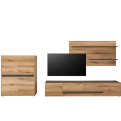 Wohnwand-Kombination in Wildeiche - Colomania (dreiteilig)