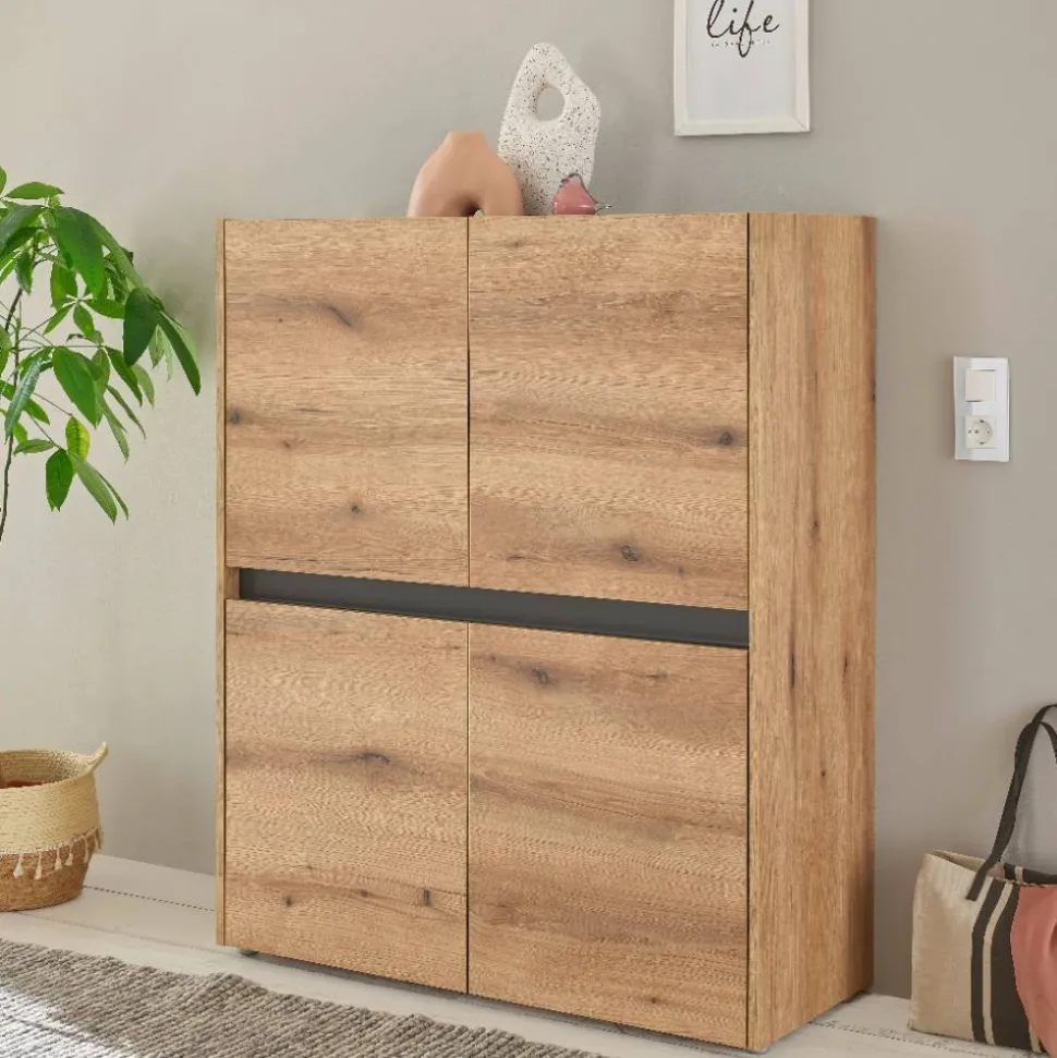 Wohnwand-Kombination in Wildeiche - Colomania (dreiteilig)