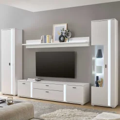 Wohnwandmöbel mit LED Licht Set - Tirol (vierteilig)