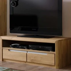 Wohnzimmer Anbauwand Croconia aus Wildeiche Massivholz (dreiteilig)