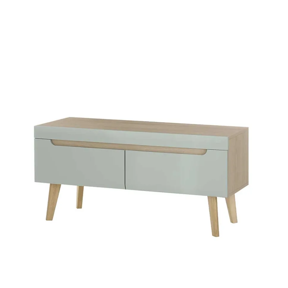 Wohnzimmer Anbauwand im Skandi Design - Armina (vierteilig)