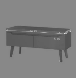 Wohnzimmer Anbauwand im Skandi Design - Armina (vierteilig)