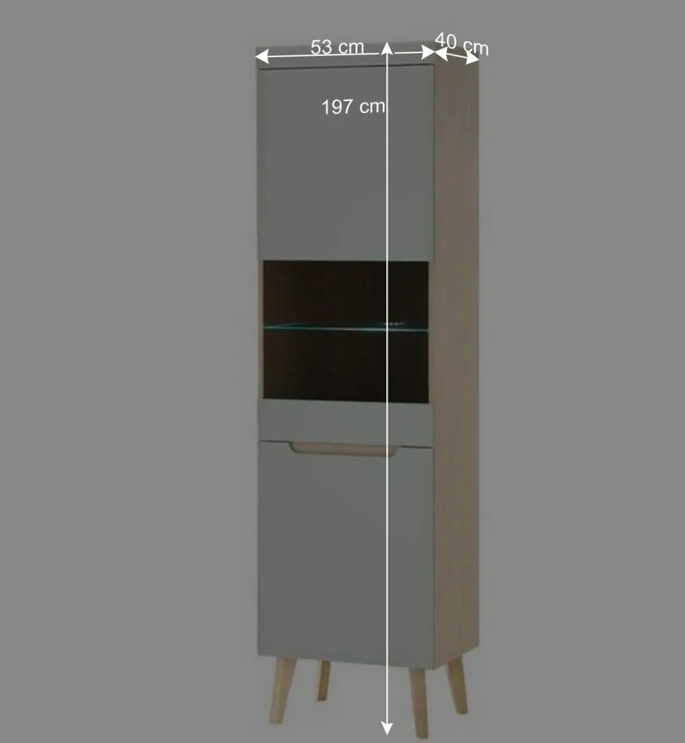 Wohnzimmer Anbauwand im Skandi Design - Armina (vierteilig)