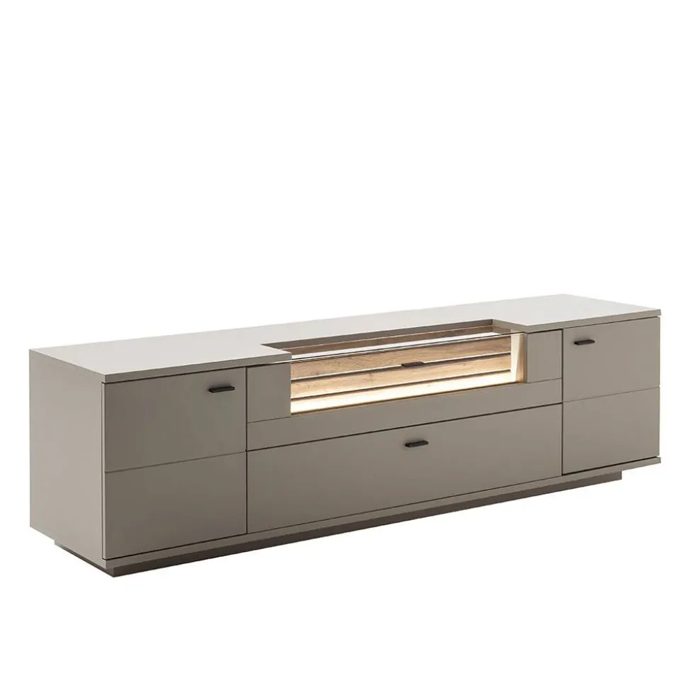 Wohnzimmer Anbauwand in Grau - Teorina (dreiteilig)