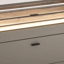 Wohnzimmer Anbauwand in Grau - Teorina (dreiteilig)