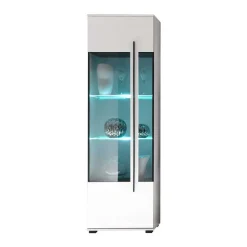 Wohnzimmer Anbauwand Jetongos in Weiß Hochglanz (vierteilig)