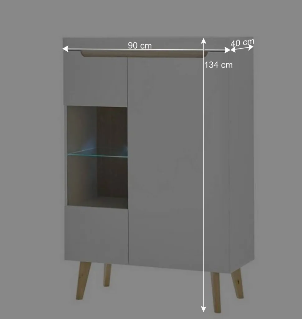 Wohnzimmer Anbauwand Möbel Kombi - Ginko (dreiteilig)