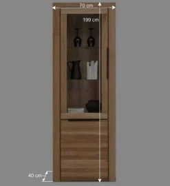 Wohnzimmer Anbauwand teilmassiv - Nelenia (vierteilig)