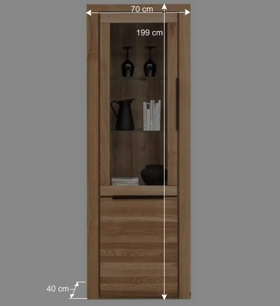 Wohnzimmer Anbauwand teilmassiv - Nelenia (vierteilig)