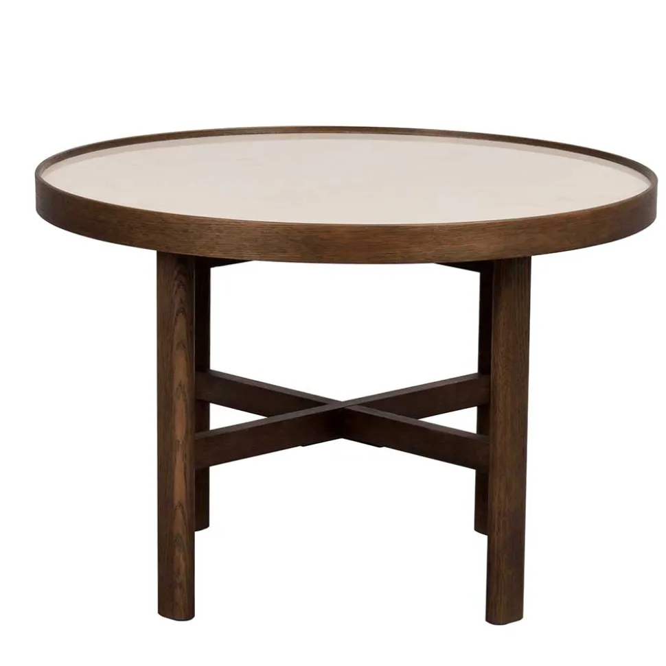 Wohnzimmer Couchtisch mit runder Keramikplatte - Wyola