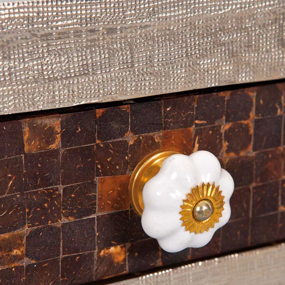 Wohnzimmer Couchtisch Rembia in Silber