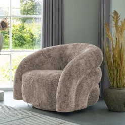 Wohnzimmer Drehsessel in Beigegrau - Hulmane