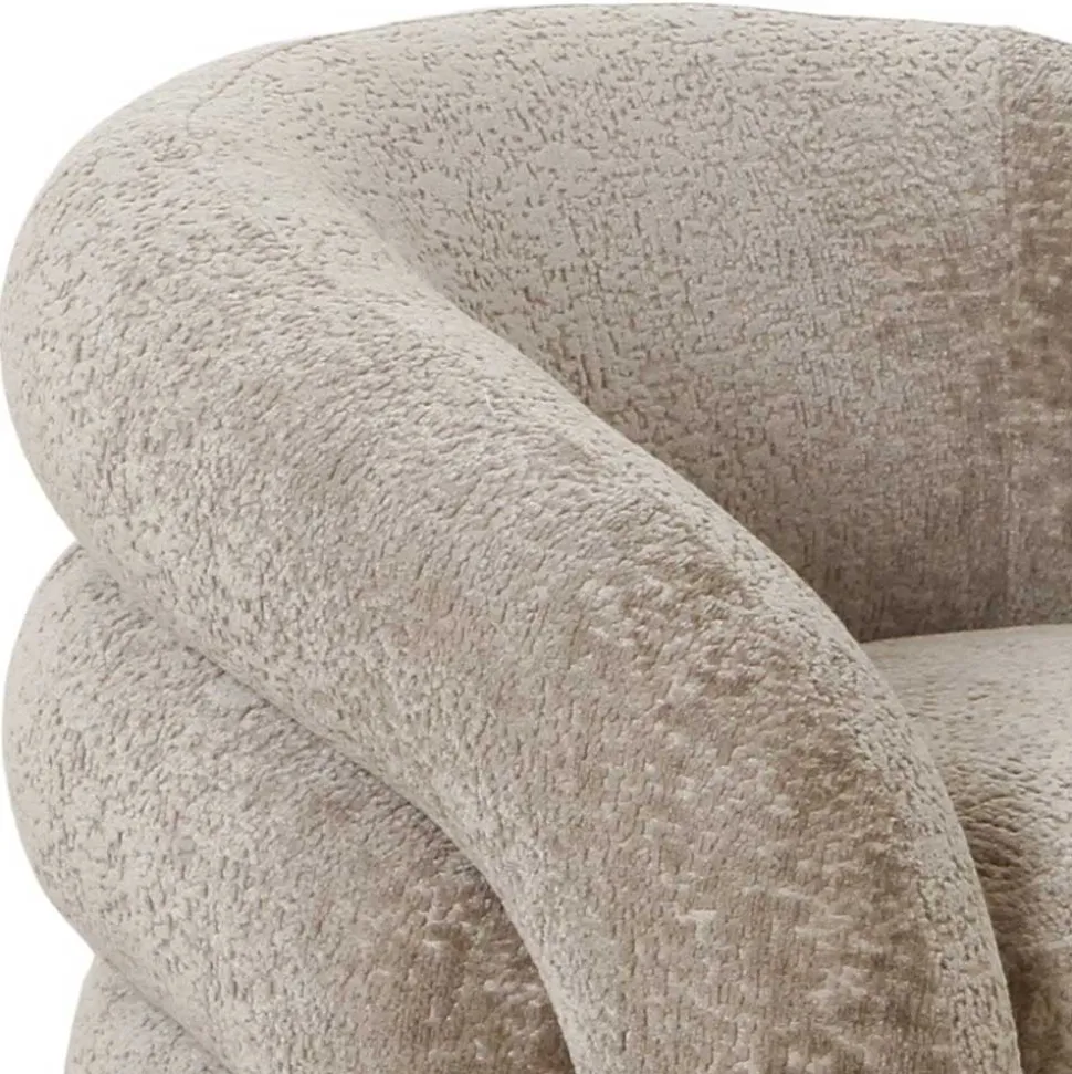 Wohnzimmer Drehsessel in Beigegrau - Hulmane