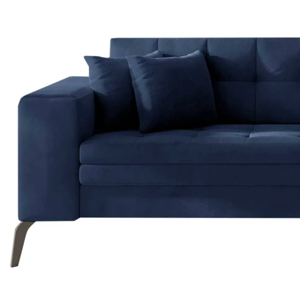 Wohnzimmer Eckcouch in Dunkelblau - Asbro